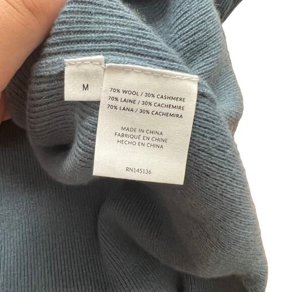 Naadam Cashmere Wool Blend Knit Dress In Slate Blue Size M - Picture 13 of 16